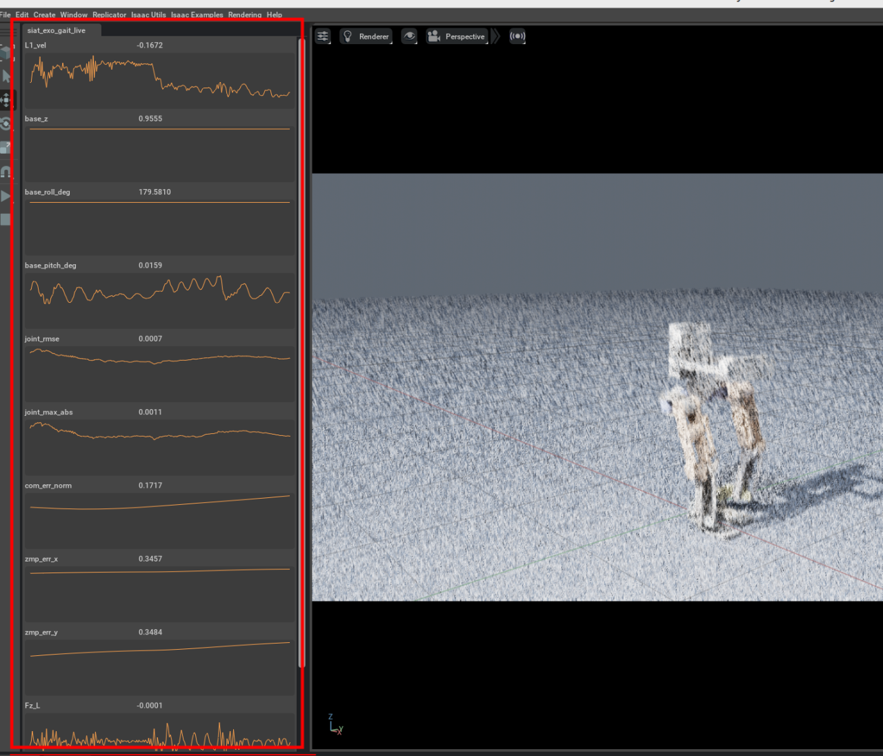 Isaac Sim 中基于 omni.ui 的调试界面示例